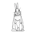 a rabbit in a black cloak tattoo design idea