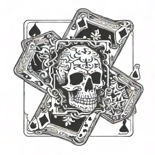 "I play cards with death while I serve destiny a whiskey." tattoo design idea