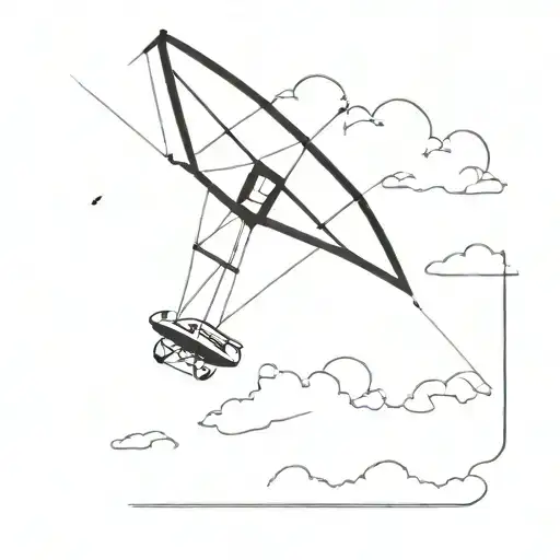 kids kite with a shadow that is the Cessna 182 Skylane plane  tattoo design idea