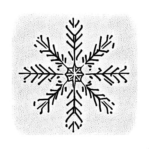 snowflake white tattoo design idea