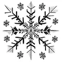 snowflake white tattoo design idea