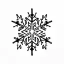 snowflake white tattoo design idea