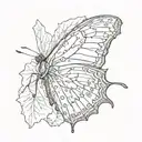 butterfly with broken wing tattoo design idea