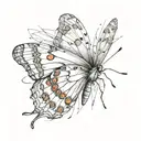 butterfly with broken wing tattoo design idea