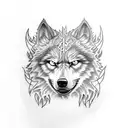 direwolf tattoo design idea