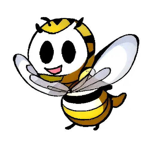 small cartoon bee tattoo design idea
