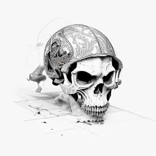 ripping through wall tattoo design idea