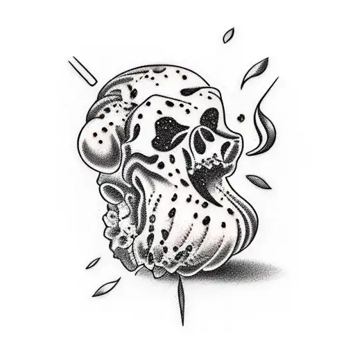 italian ice scream with "1950" tattoo design idea