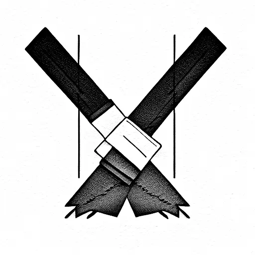 Leo with black belt tattoo design idea