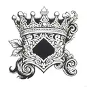 1982 with a queen's crown tattoo design idea