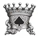 1982 with a queen's crown tattoo design idea