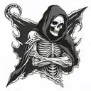 grim reaper chest tattoo  tattoo design idea
