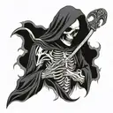 grim reaper chest tattoo  tattoo design idea