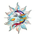 Sun and Moon tattoo design idea