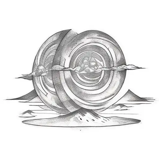 I'm here for a tattoo idea. I would like to have a sort of tarot card representing Sisyphus push a huge stone up a hill. tattoo design idea