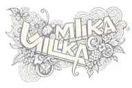the word "Milka" and nothing else tattoo design idea