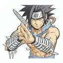 sasuke with curse mark shooting curse mark out of his hands  tattoo design idea