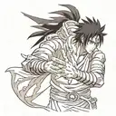 sasuke with curse mark shooting curse mark out of his hands  tattoo design idea