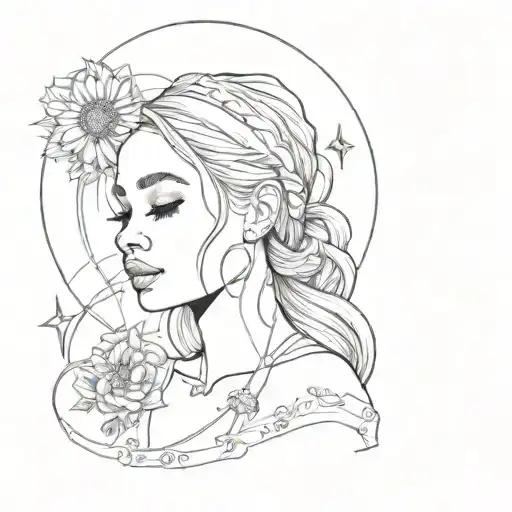 Tattoo idea inspired by Ariana Grande’s last album named Eternal sunshine  tattoo design idea