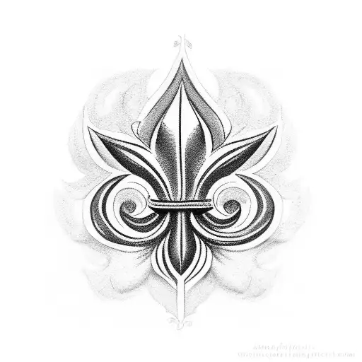 fleur-de-lis design for your wrist tattoo, with the petals of the flower transforming into the fi tattoo design idea
