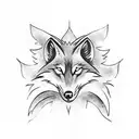 phoenix and a wolf tattoo design idea
