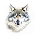 2 Norwegian wolves and trees tattoo design idea