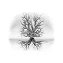 dead tree sleeve tattoo design idea