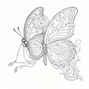 semicolon butterfly  tattoo design idea