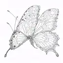 semicolon butterfly  tattoo design idea