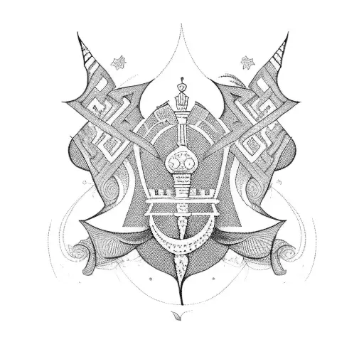 Greek vase tattoo design idea