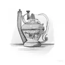 Greek vase tattoo design idea