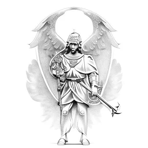 Saint Michael tattoo design idea
