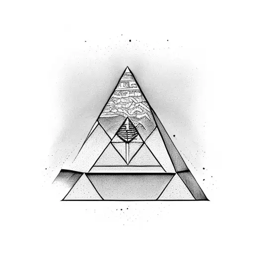 pyramid tattoo design idea