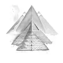 pyramid tattoo design idea