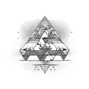 pyramid tattoo design idea