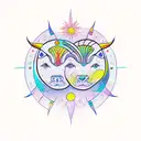 Taurus Sun and Leo Moon tattoo design idea