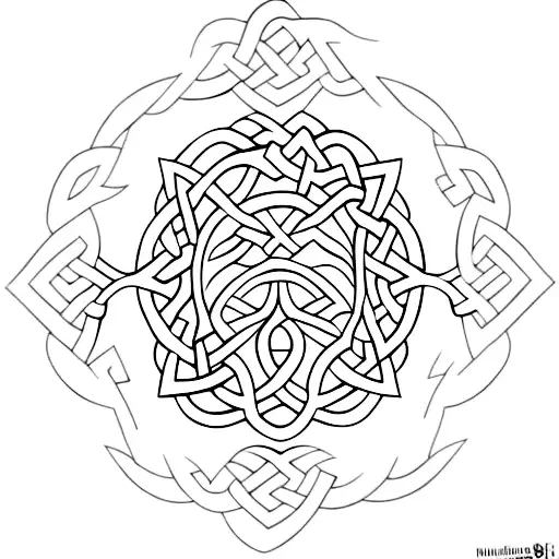 deer celtic knots tattoo design idea