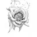 rose, Aster, chrysanthemum and daffodil  tattoo design idea