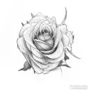 rose, Aster, chrysanthemum and daffodil  tattoo design idea