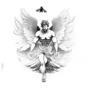 icarus loosing his wings and falling  tattoo design idea