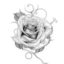 rose vines tattoo design idea
