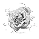 rose vines tattoo design idea