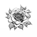 rose vines tattoo design idea