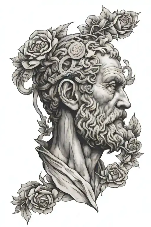 stoic philosophy tattoo design idea