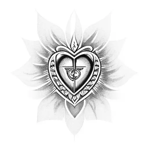 Sacred Heart tattoo design idea