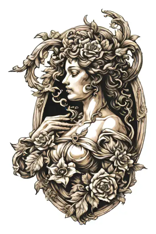 Bernini's Proserpina's rape sculpture inspired tattoo tattoo design idea