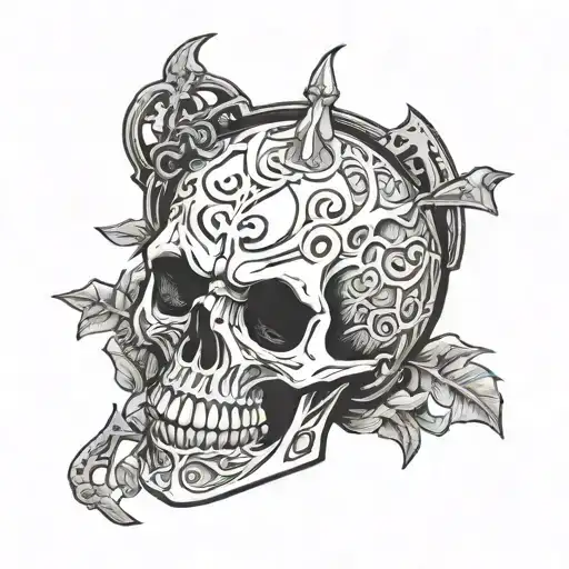 warhammer undead skeleton tattoo design idea