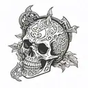 warhammer undead skeleton tattoo design idea