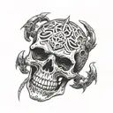 warhammer undead skeleton tattoo design idea