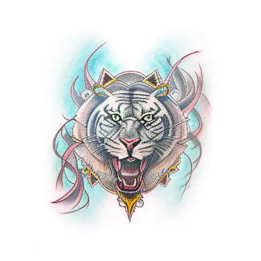 strength sleeve with color  tattoo design idea